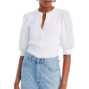 Veronica Beard CORALEE PUFF-SLEEVE TEE